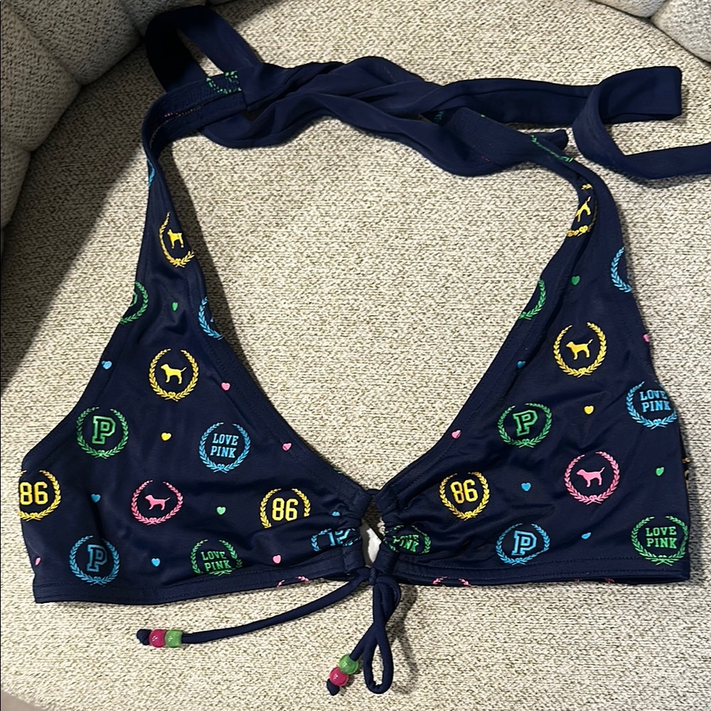 VS PINK l Colorful Halter Bikini Top